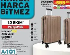 RABOOM BÜYÜK BOY ABS VALİZ/BAVUL RABOOM BÜYÜK BOY ABS VALİZ/BAVUL